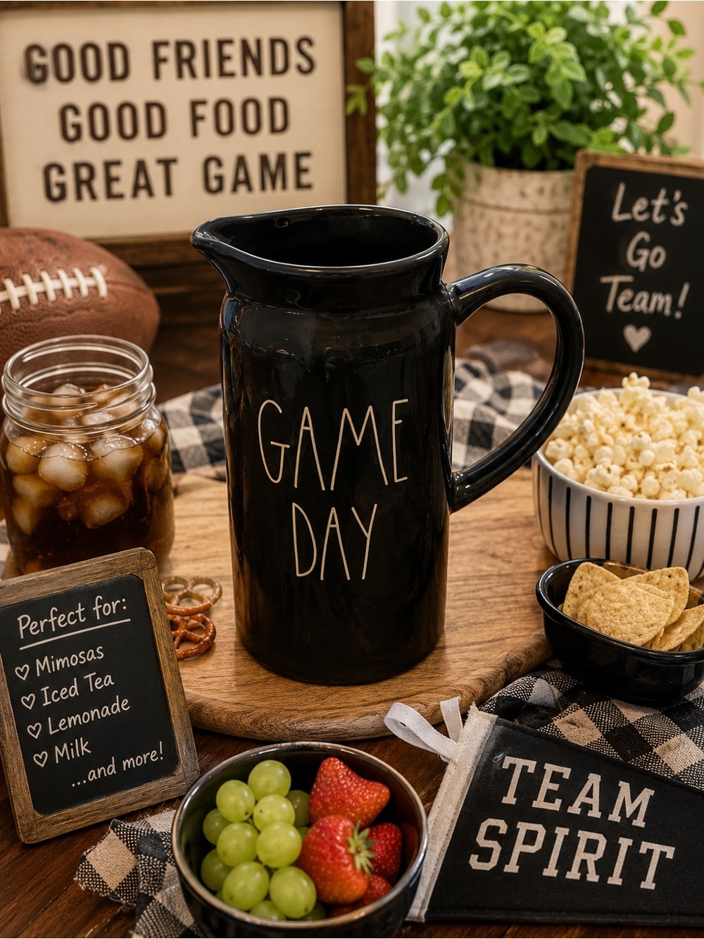 Rea Dunn Blue Game Day Drink Pitcher